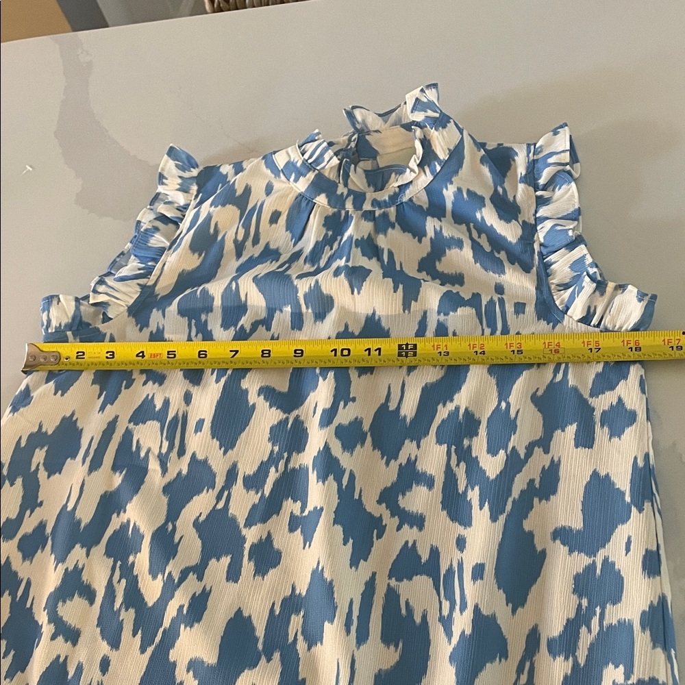 Pinch Blue and White Patterned Dress size small - Picture 4 of 9